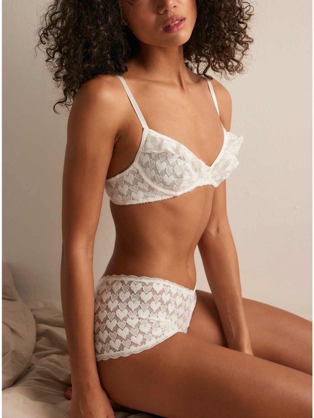 Free People Women’s Mucci Scarlette Heart Lace Underwire Bra $50.00 Size Small